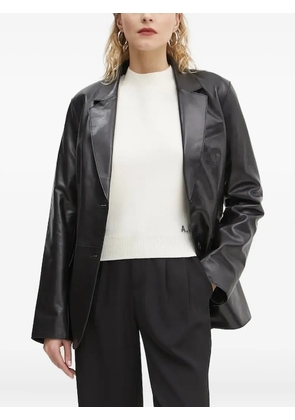 STAND STUDIO leather fitted blazer - Black