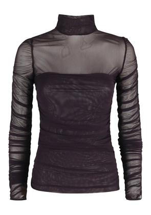 Federica Tosi high-neck mesh top - Black