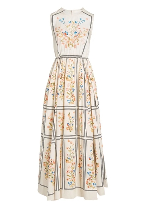 Giambattista Valli Scagliola-print dress - White
