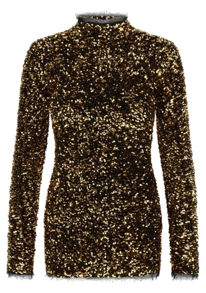 Roberto Cavalli sequin-embellished mini dress - Gold
