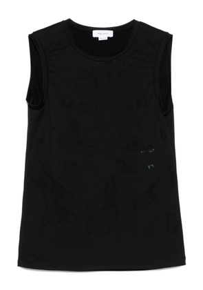 Alexander McQueen logo-jacquard top - Black