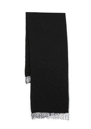 Fabiana Filippi frayed-edge pleated scarf - Black