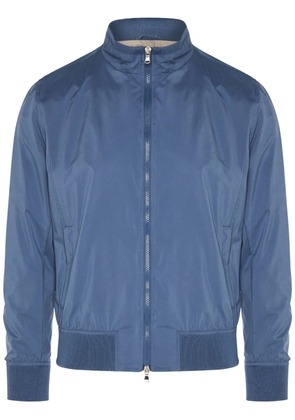Barba mock-neck bomber jacket - Blue
