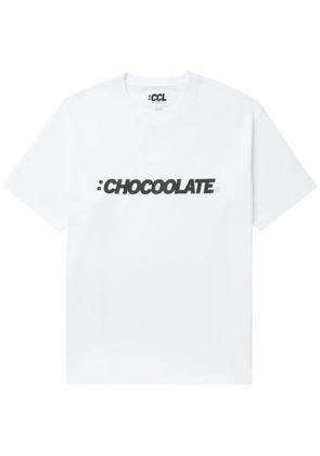 CHOCOOLATE logo-print cotton T-shirt - White