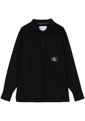 Calvin Klein Utility logo-print buttoned shirt - Black