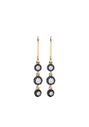 LEANDRA 18kt yellow gold diamond hook earrings