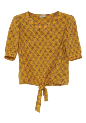 CHANEL Pre-Owned check-print suit - Yellow