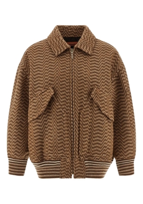 Missoni chevron-pattern bomber jacket - Brown