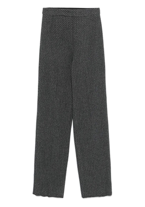 Emporio Armani pattern-jacquard trousers - Grey
