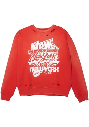 Purple Brand HWT FLEECE CREWNECK 'Red'