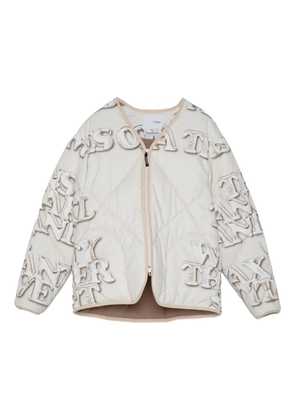Yoshiokubo quilted zip-up jacket - Neutrals