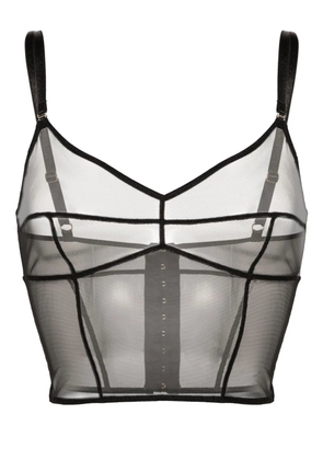 Murmur Haze panelled mesh bra - Black