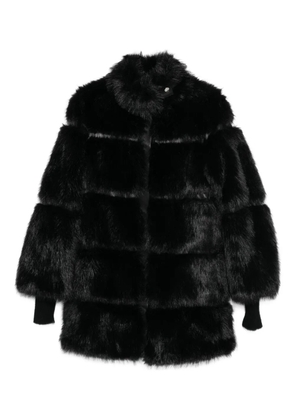 Patrizia Pepe faux fur midi jacket - Black