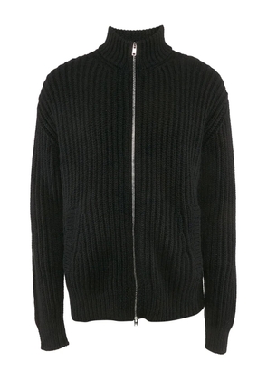 Prada Pre-Owned rib-knit zip-up cardigan - Black