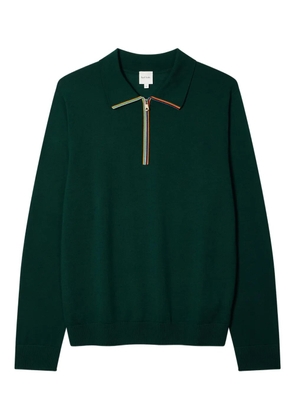 Paul Smith zip-up polo shirt - Green