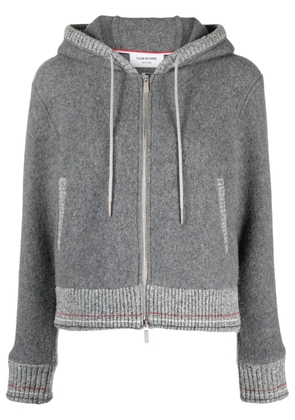 Thom Browne fleece zipped-up cardigan - Grey