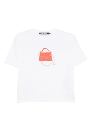 Karl Lagerfeld graphic-print cotton T-shirt - White