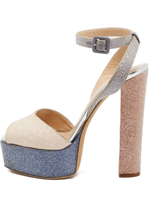 Giuseppe Zanotti Vintage glitter platform sandals - Neutrals