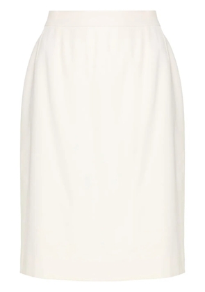 CHANEL Pre-Owned 1990s CC buttons pencil skirt - Neutrals