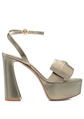 Gianvito Rossi Rosie 120mm bow-detail sandals - Gold