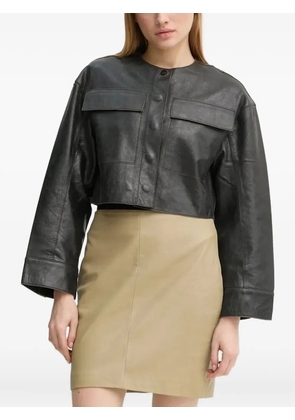 Day Birger Et Mikkelsen Malik cropped leather jacket - Black