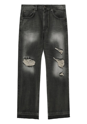 We11done logo-patch jeans - Black