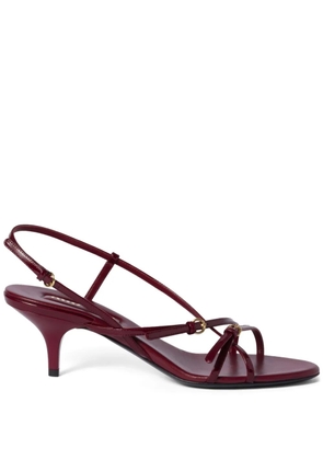 Miu Miu 55mm patent leather sandals - Red