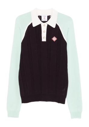 Casablanca colourblock polo shirt - Purple