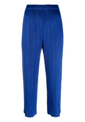 Pleats Please Issey Miyake Mc August plissé cropped trousers - Blue