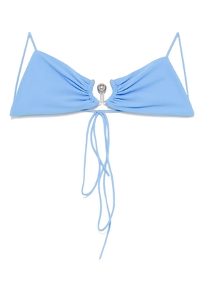 Christopher Esber ruched orbit bikini top - Blue