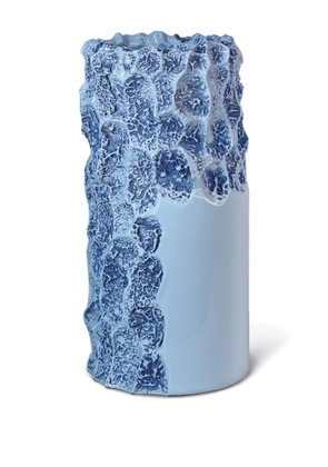 Editions Milano Oxymoron textured ceramic vase (15cm x 29cm) - Blue