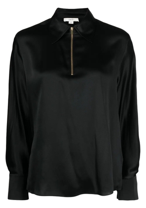 Vince silk long-sleeve blouse - Black