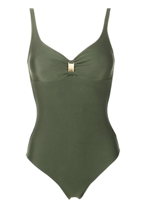 Lygia & Nanny Roberta Liso logo-plaque swimsuit - Green