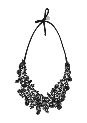 Maria Calderara crystals tie necklace - Black