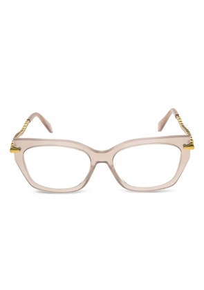 Bvlgari cat-eye embellished glasses - Neutrals