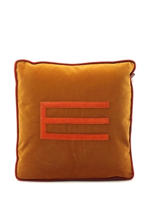 Etro Pre-Owned 2020s logo-embroidered cushion - Brown