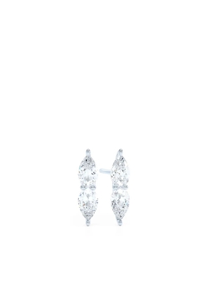 LOEV 18kt recycled white gold The Double Pear diamond earrings - Silver