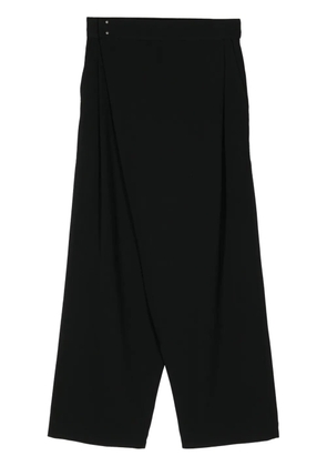 Y's draped straight-leg trousers - Black