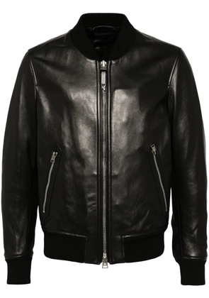 TOM FORD leather bomber jacket - Black
