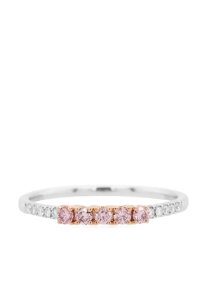 HYT Jewelry 18K white gold diamond band ring - Silver