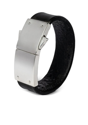 Parts of Four Box Lock leather bracelet - Black