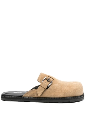 Moschino suede slides - Neutrals