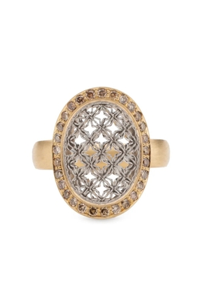 NIKOLLE RADI 18kt yellow gold Damask diamond ring