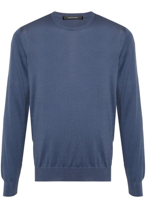 Tagliatore Gray crew-neck jumper - Blue