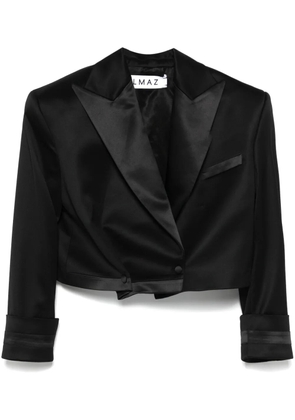 Almaz cropped tuxedo blazer - Black