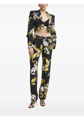 Versace Jeans Couture baroque-print cropped top - Black