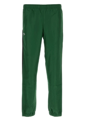 Lacoste side-stripe track pants - Green
