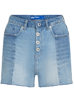Karl Lagerfeld Jeans high-rise denim shorts - Blue