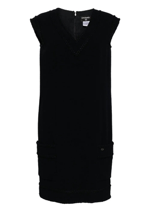 CHANEL Pre-Owned 2008 silk-blend sleeveless dress - Blue