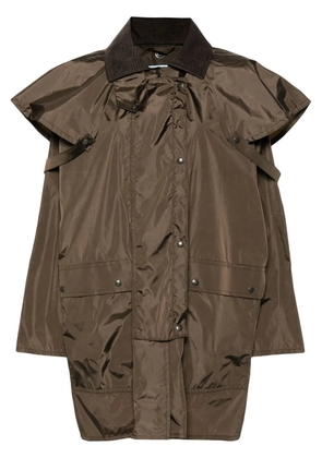 Prada corduroy-collar storm jacket - Brown